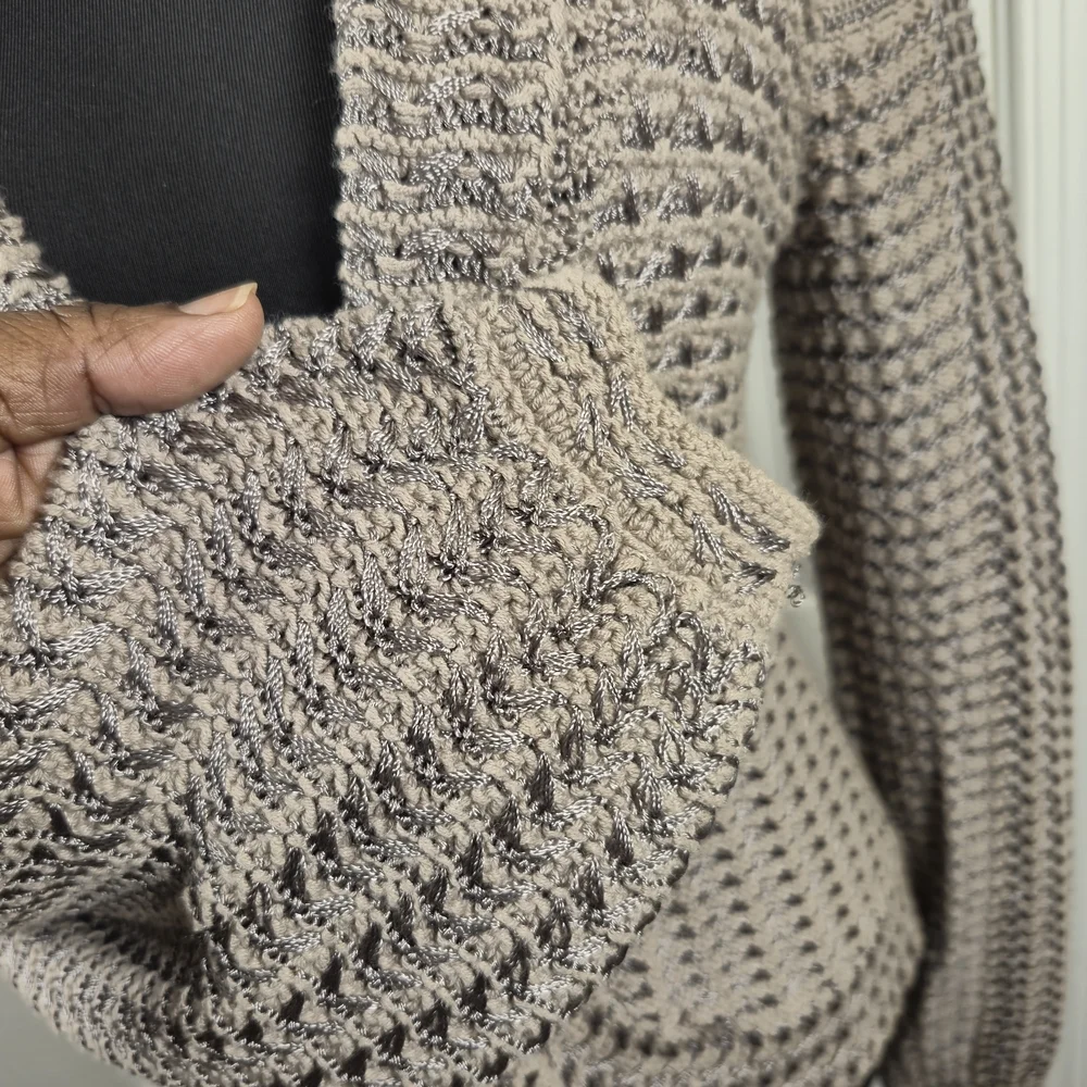 INC International Concepts Cozy Contemporary Chic Shawl Collar Cardigan M